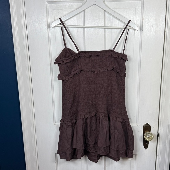 American Eagle Smocked Ruffle Mini Dress W2308 Sz M - Picture 10 of 10